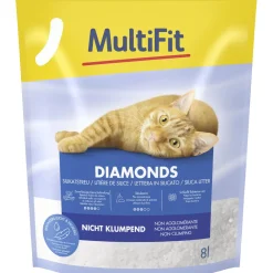 MultiFit Diamonds Litière silice non-agglomérante 8 l