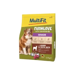 MultiFit Farmlove Croquettes pour chien senior, avec agneau & betterave rouge 2,5 kg