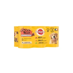 Pedigree boîtes en terrine 3 variétés pour chien adulte 6x400g