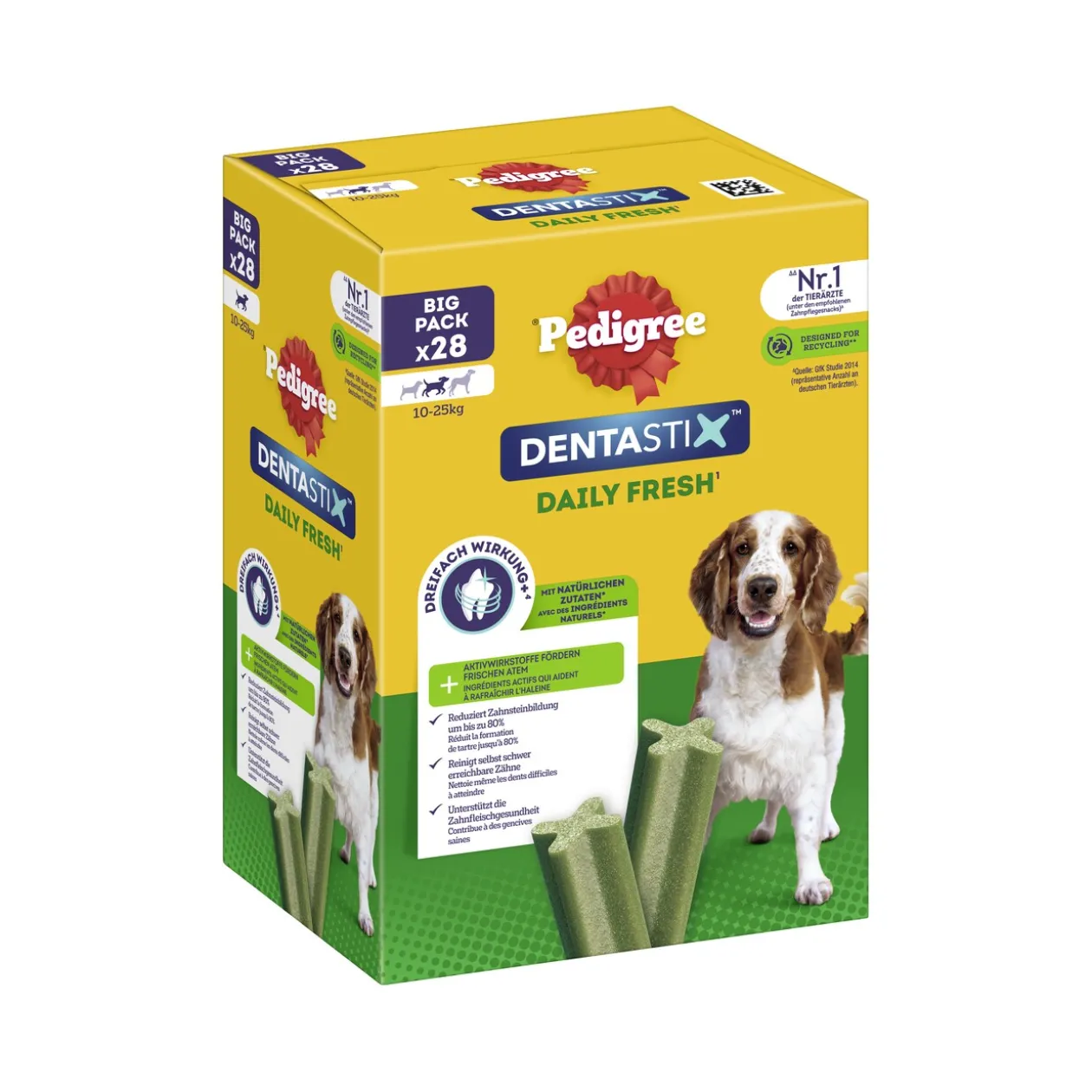 Pedigree Dentastix Fresh Bâtonnets hygiène bucco-dentaire pour moyen chien 28 pcs 720 g