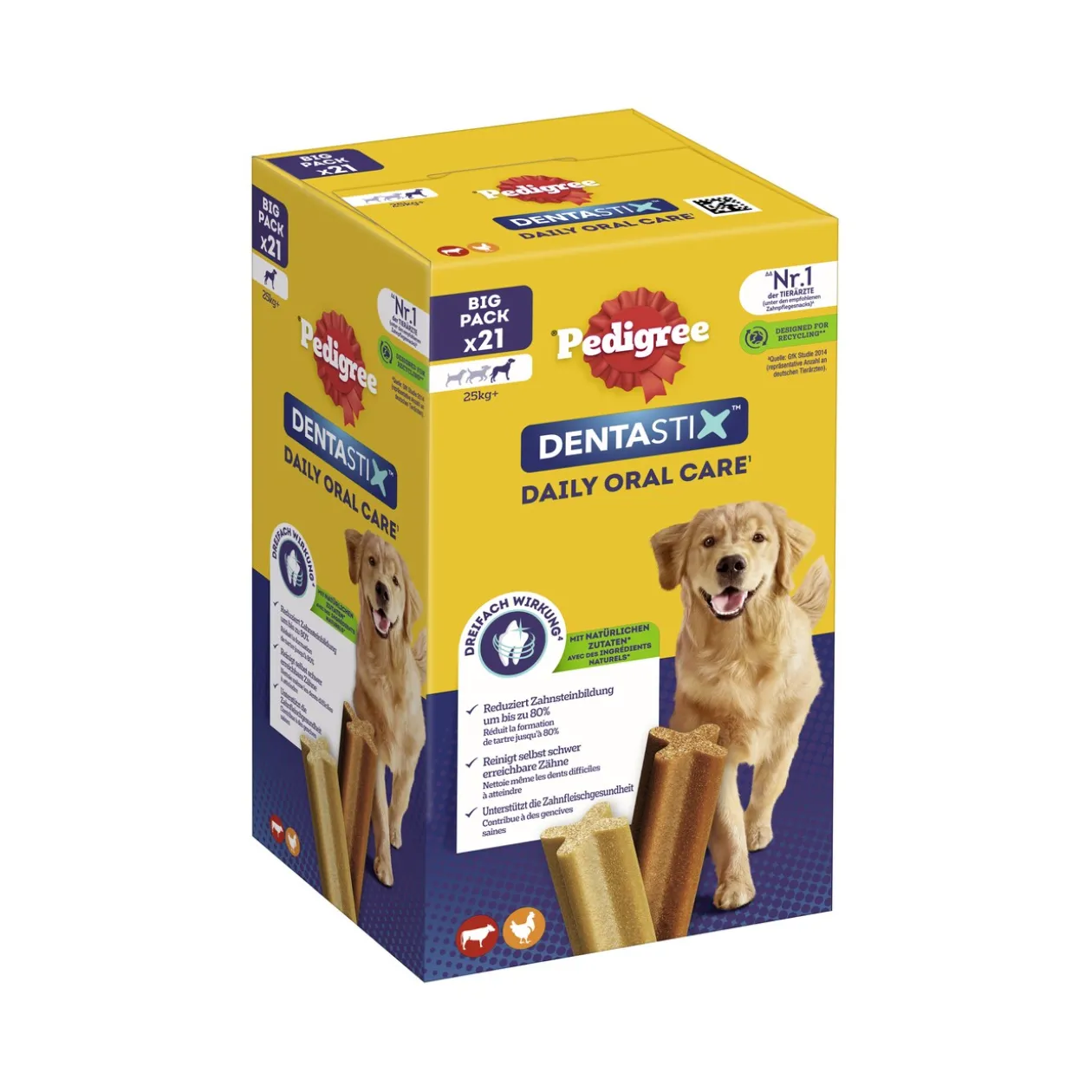 Pedigree Friandises Dentastix Daily Oral Care Multipack Maxi, 21x