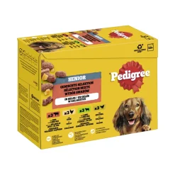 Pedigree Nourriture humide pour chien senior, multipack, sélection mixte, en gelée 12x100 g