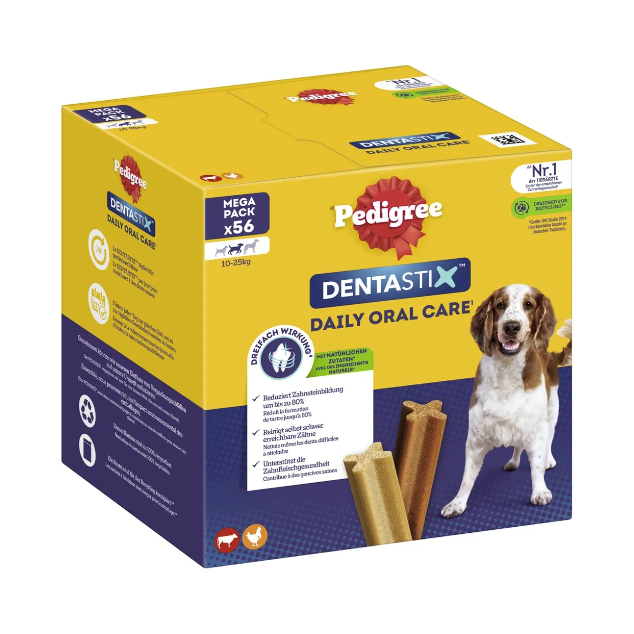 Pedigree Soin dentaire Dentastix pour les chiens de taille moyenne 56 pcs