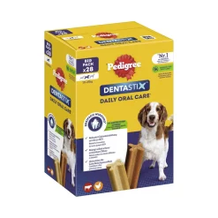 Pedigree Soin dentaire Dentastix Multipack 28 friandises pour les chiens de taille moyenne