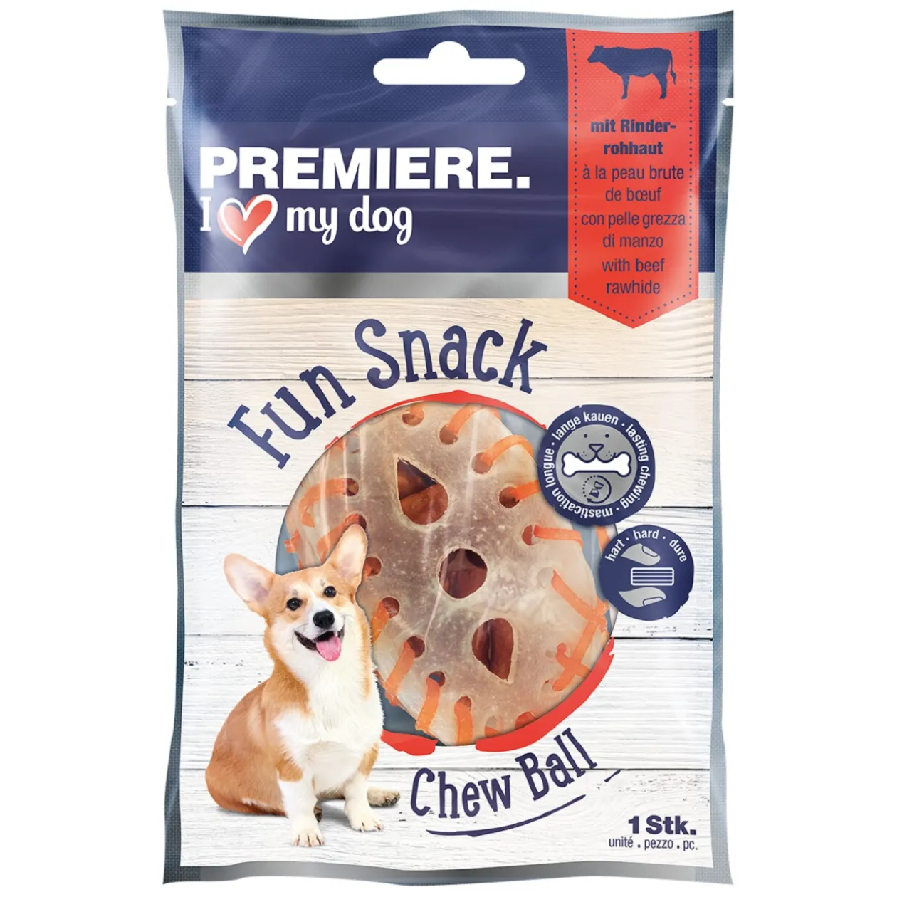 PREMIERE Balle à mâcher à la peau brute de bœuf 38 g