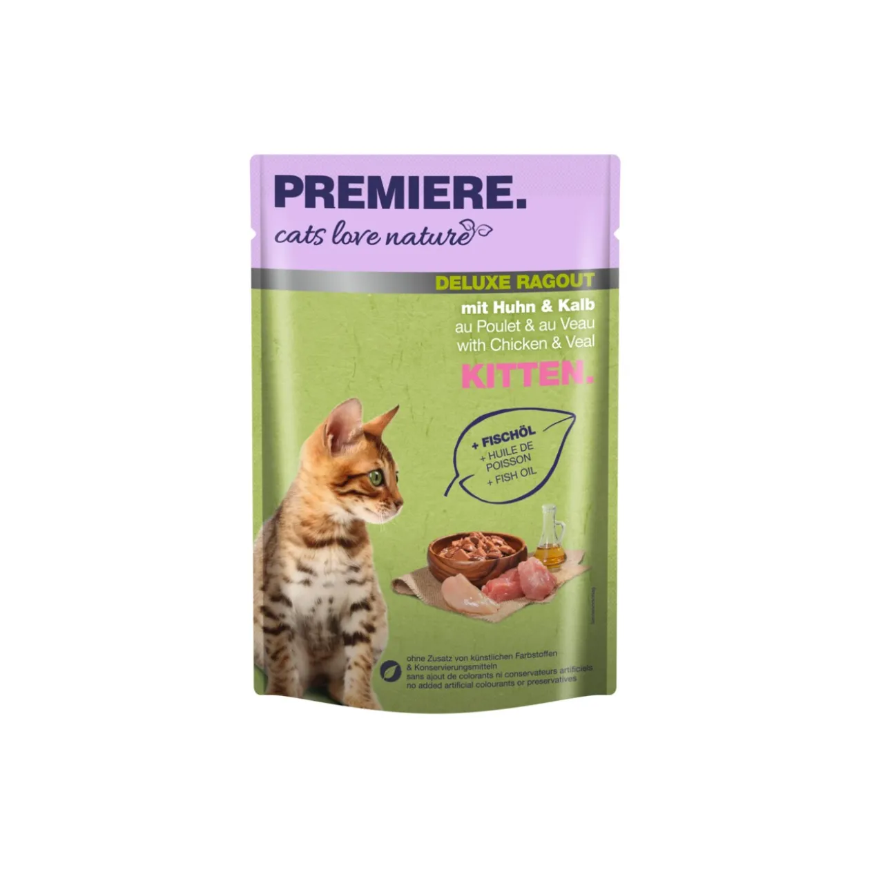 PREMIERE cats love nature Deluxe Ragout Kitten Veau et poulet 24x100 g