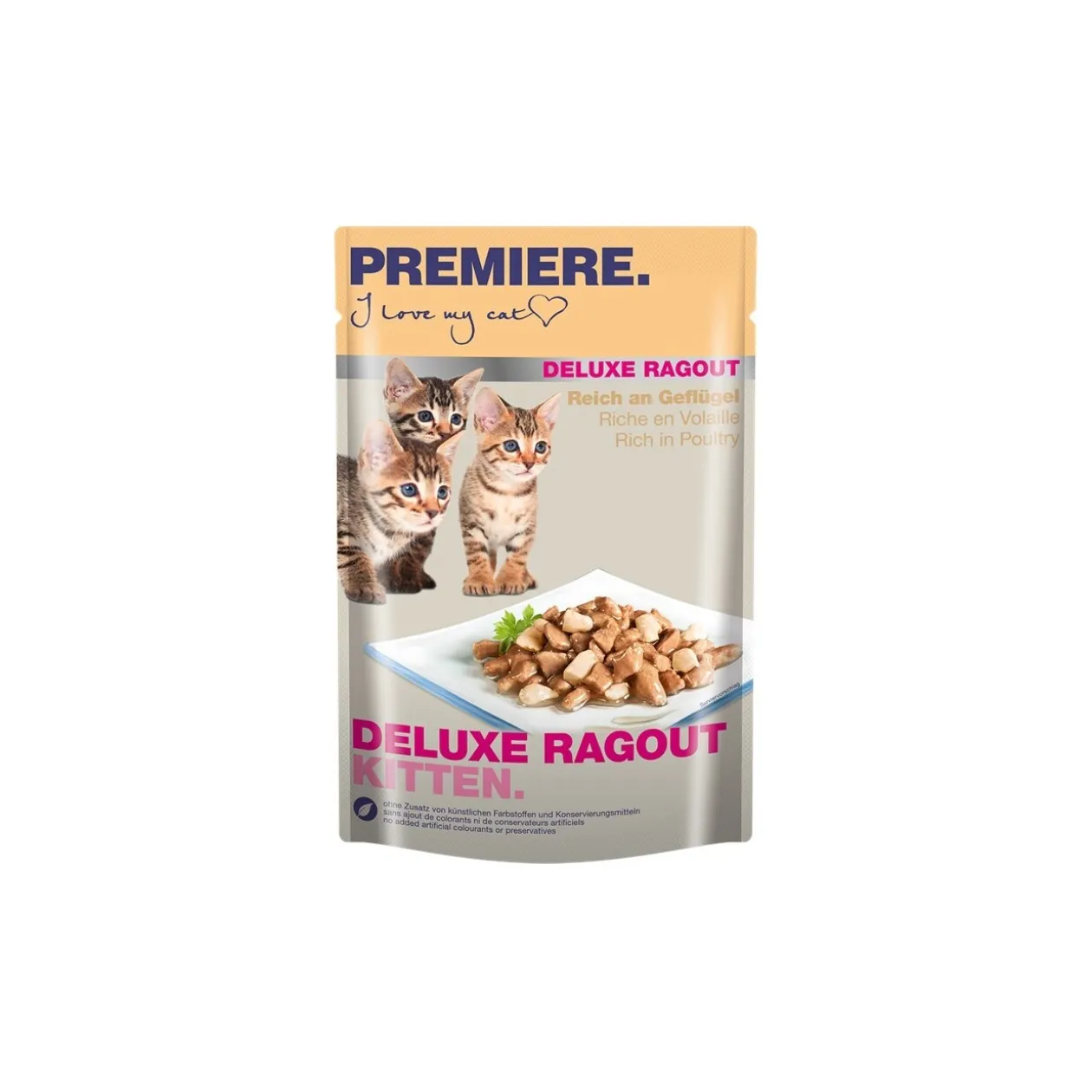 PREMIERE Deluxe Ragout Kitten Riche en volaille 22x85 g