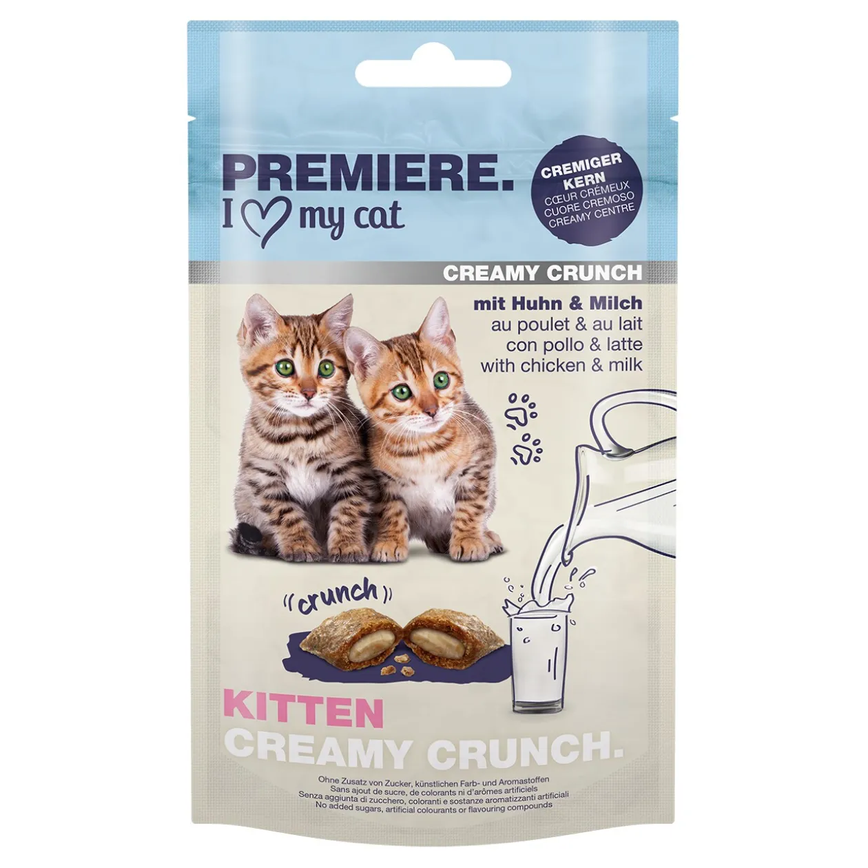 PREMIERE Kitten Creamy Crunch au poulet & au lait 6 x 60 g