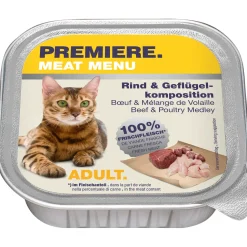 PREMIERE Meat Menu Adult Boeuf & Mélange de volaille 16x100 g