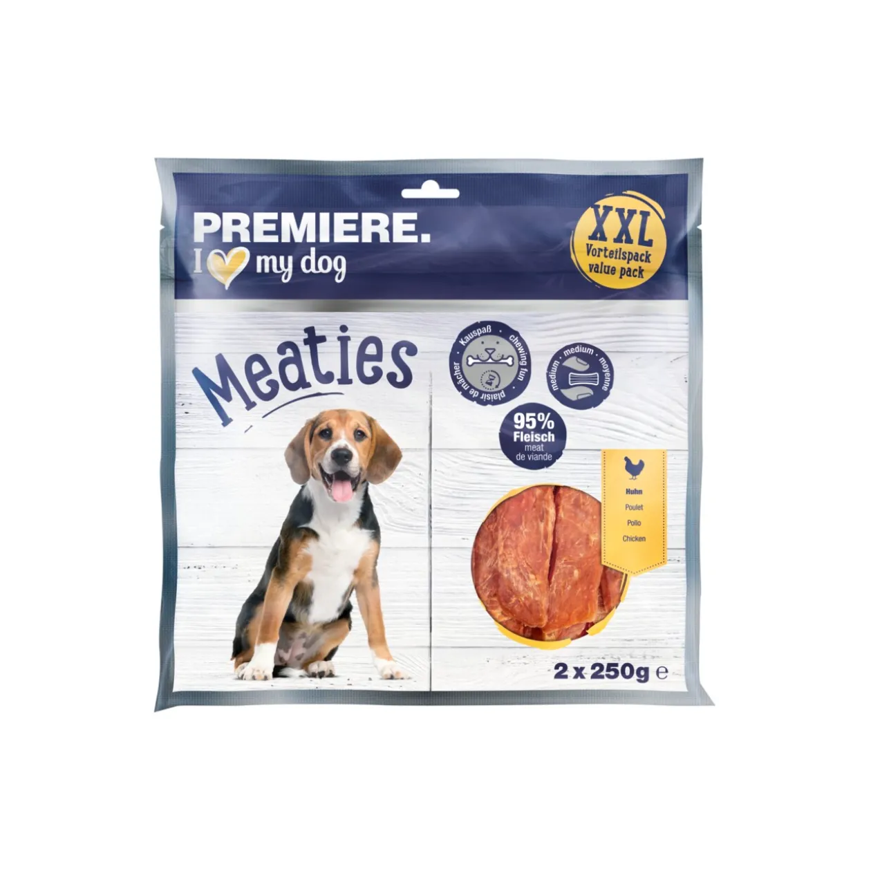 PREMIERE Pure Meaties poulet XXL kit promotionnel 2 x 250 g