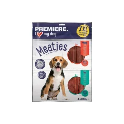 PREMIERE Pure Meaties XXL canard et bœuf 4 x 250 g Kit promotionnel