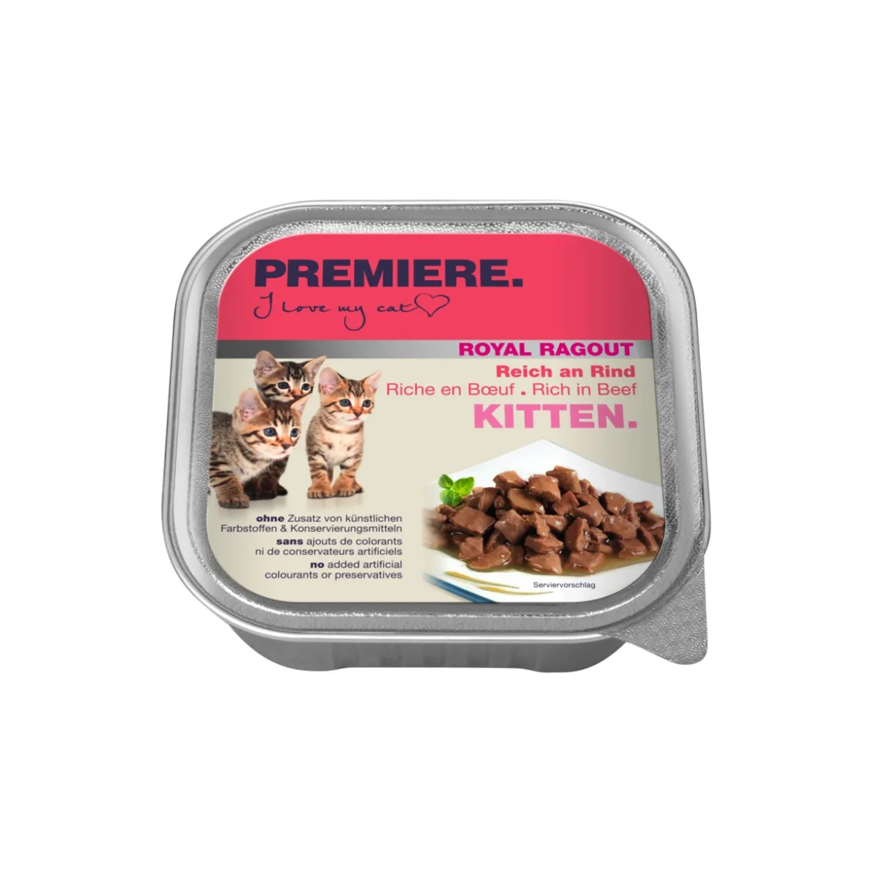 PREMIERE Royal Ragout Kitten Riche en bœuf 16x100 g