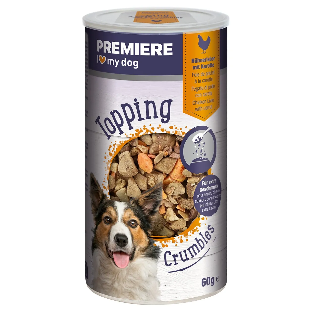 PREMIERE Topping Crumble 6x60 g Foie de poulet à la carotte