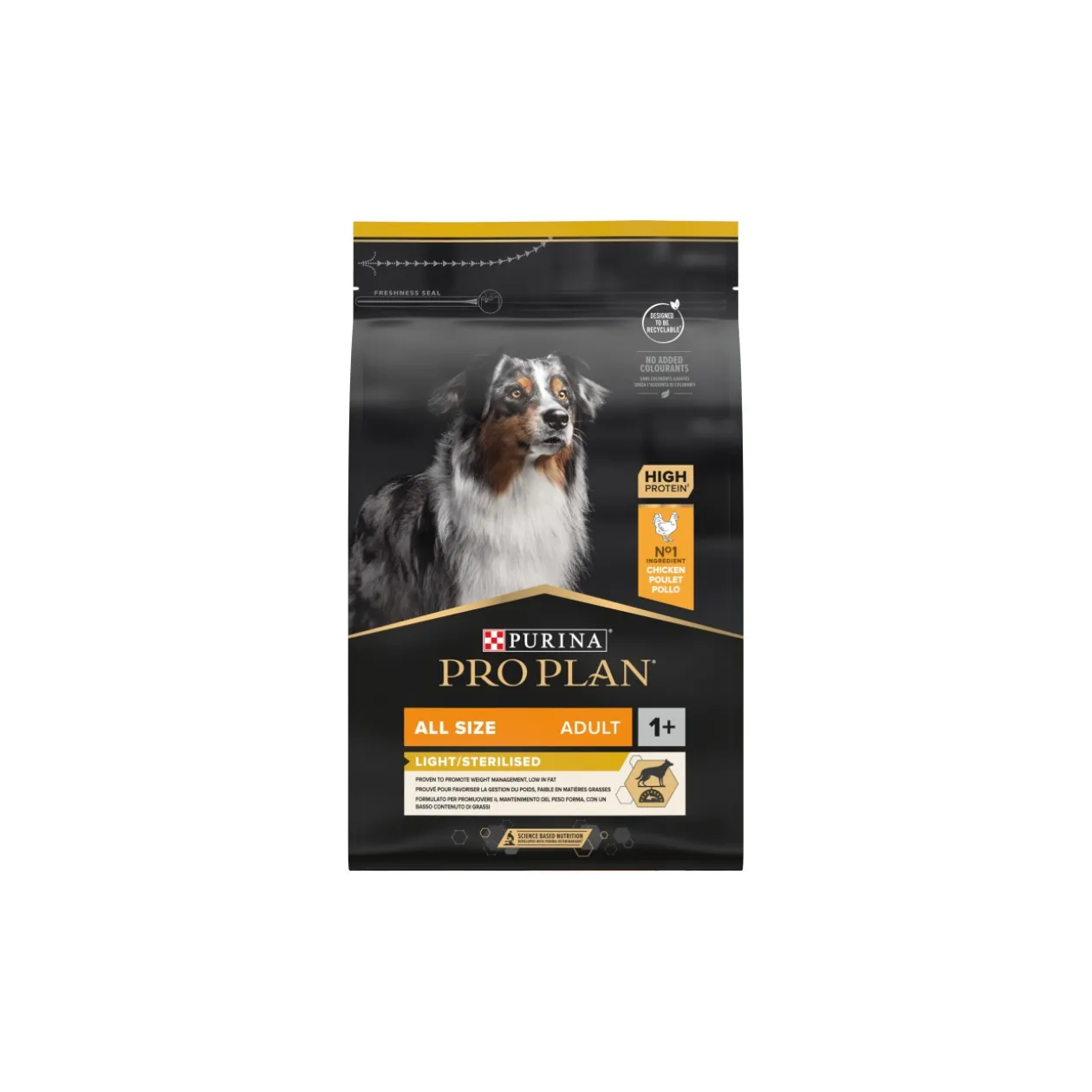 PRO PLAN All Sizes Adult Light/ Sterilised au poulet 3 kg
