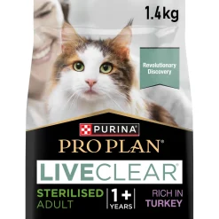 PRO PLAN Liveclear Sterilised Adult Dinde 1,4 kg