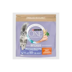 Purina ONE Croquettes pour Chat Spécial Pelage et Boules de Poils au Poulet et aux Céréales 1,5 kg