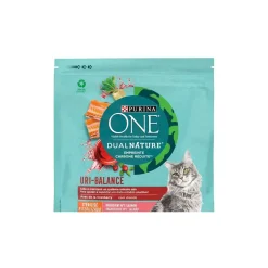 Purina ONE DualNature - URI BALANCE - Croquettes Spécial Chat Stérilisé Saumon et Cranberry 1,4 kg