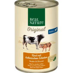 REAL NATURE Adult Bœuf et jambon ital. 6x400 g