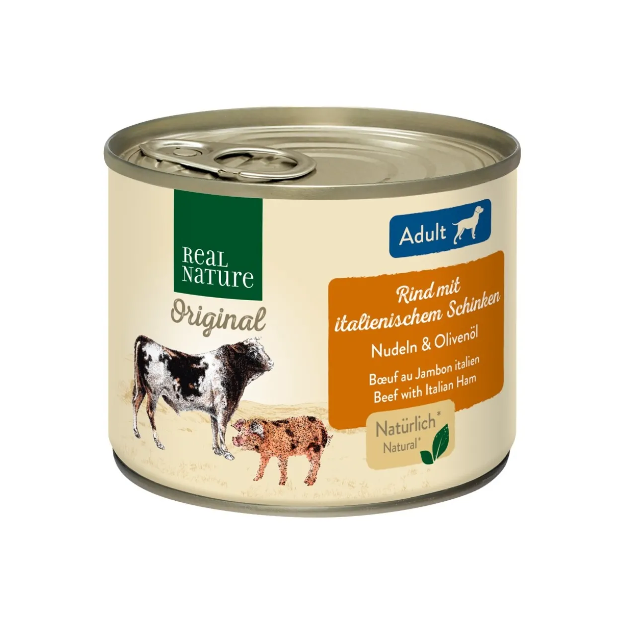 REAL NATURE Adult Bœuf et jambon ital. 6x200 g