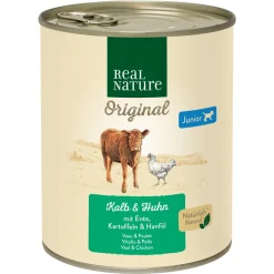 REAL NATURE Junior Veau et poulet 6x800 g