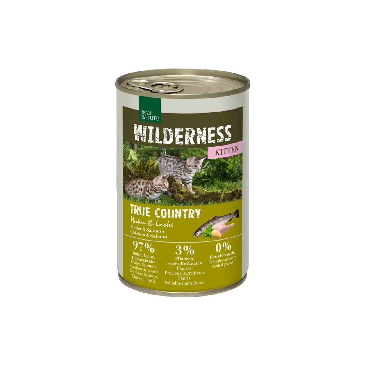REAL NATURE WILDERNESS chatons True Country Huhn & Lachs 6x400 g