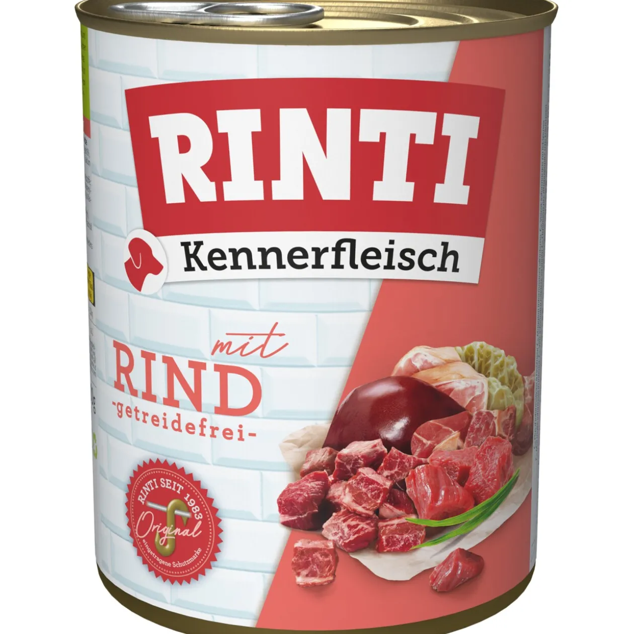 RINTI Kennerfleisch nourriture humide pour chien, adulte, boîte, Bœuf 12x800 g