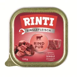 RINTI Singlefleisch nourriture humide pour chien, adulte, barquette. Pur bœuf 10x150 g