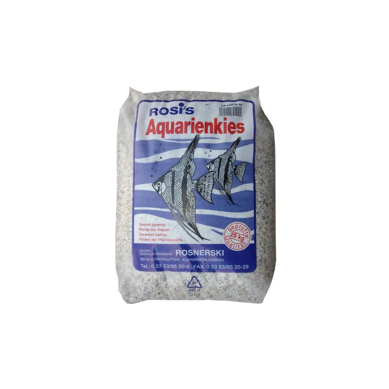 Rosi's Graviers d’aquarium Roserski 2 à 4 mm 25 kg blanc