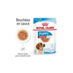 ROYAL CANIN Medium Puppy en sauce 10x140 g
