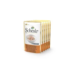 Schesir Adult 6 x 85 g thon et poulet aux crevettes