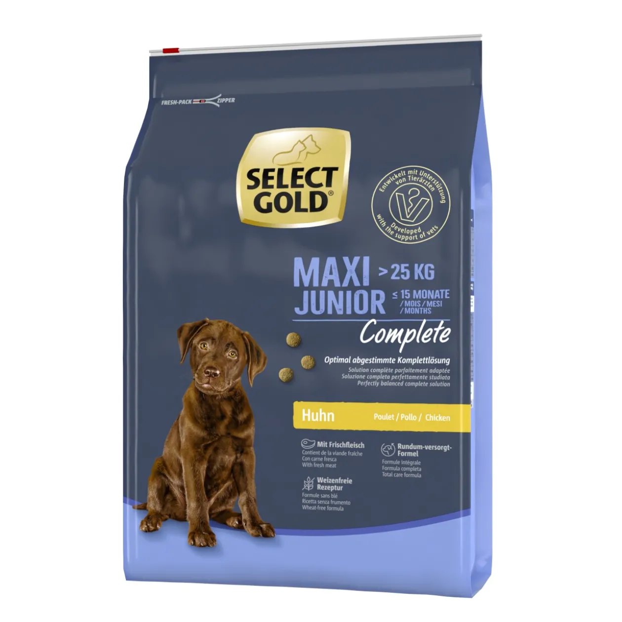 SELECT GOLD Complete Maxi Junior Poulet 4 kg