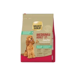 SELECT GOLD Croquettes Chien Medium Adulte Sensible Riche en Protéines de Ver à Soie 4kg