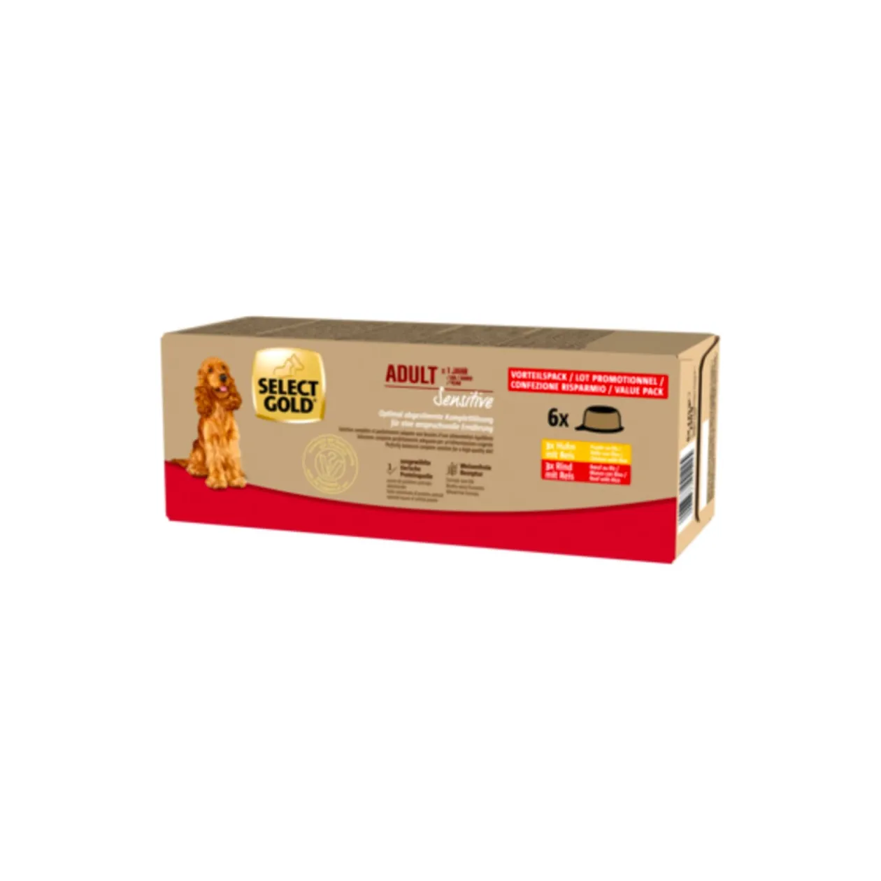 SELECT GOLD Sensitive Adult MultiPack 6 x 125 g