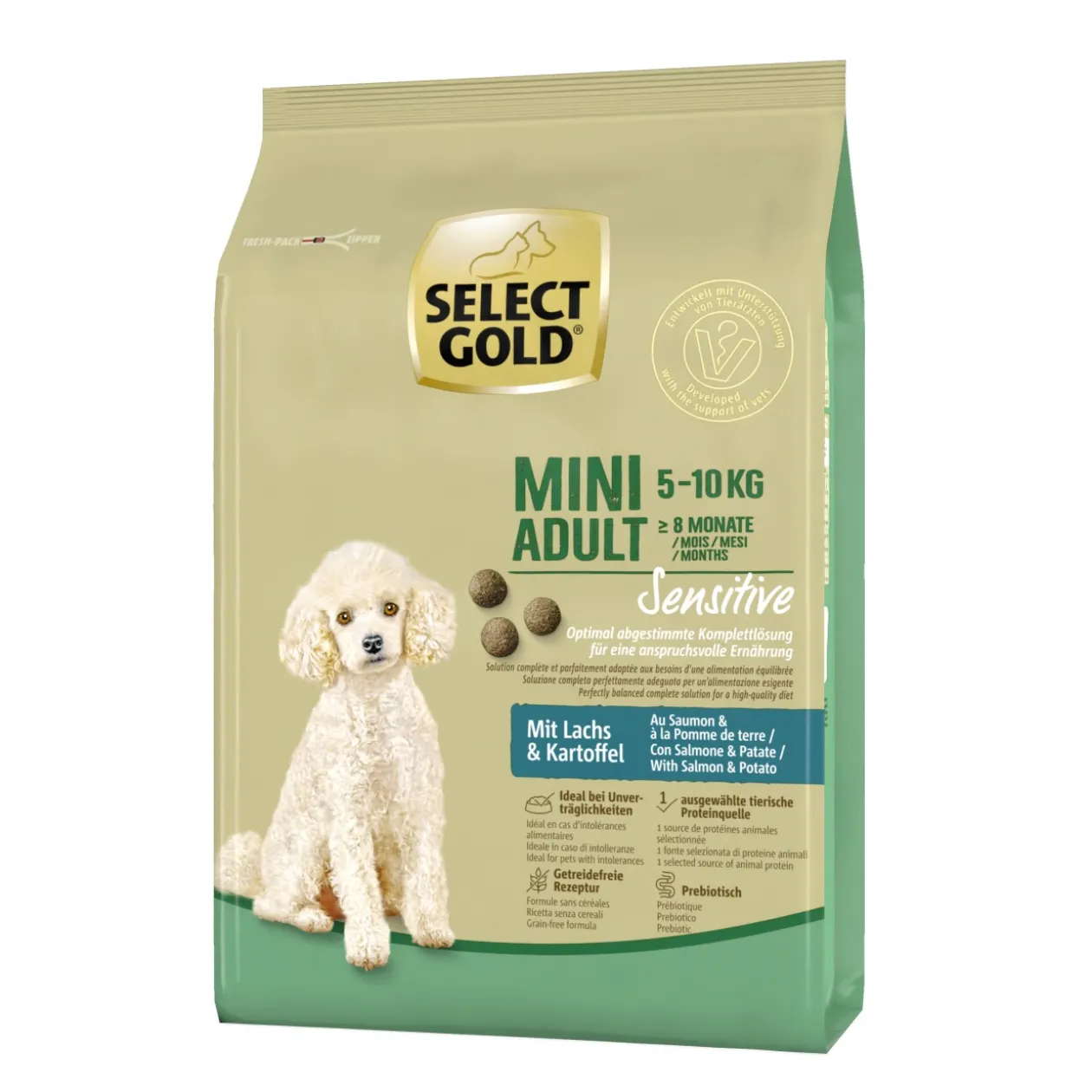 SELECT GOLD Sensitive Mini Adult saumon & pommes de terre 1 kg