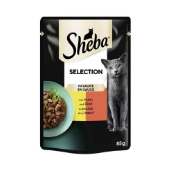 Sheba Selection en sauce au poulet et au bœuf 28 x 85 g