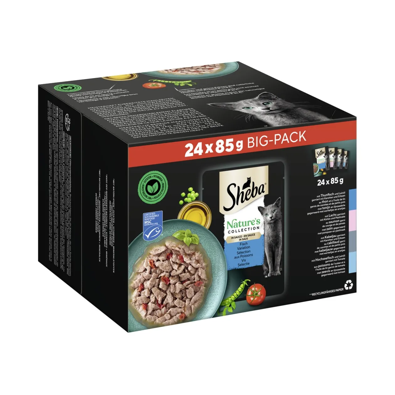 Sheba Variation Nature’s Collection Poisson en Sauce MSC Multipack 24 x 85 g