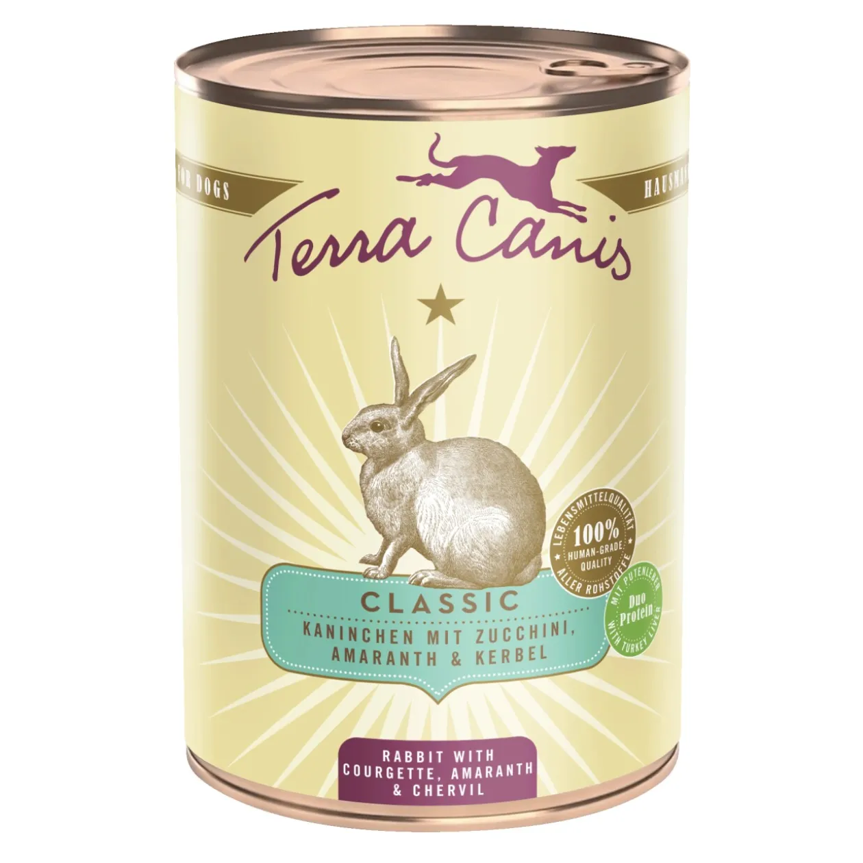 Terra Canis Nourriture humide pour chien Classic adulte Lapins 6x400 g