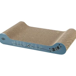 Trixie Carton à griffer , herbe aux chats, 41 x 7 x 24 cm, bleu