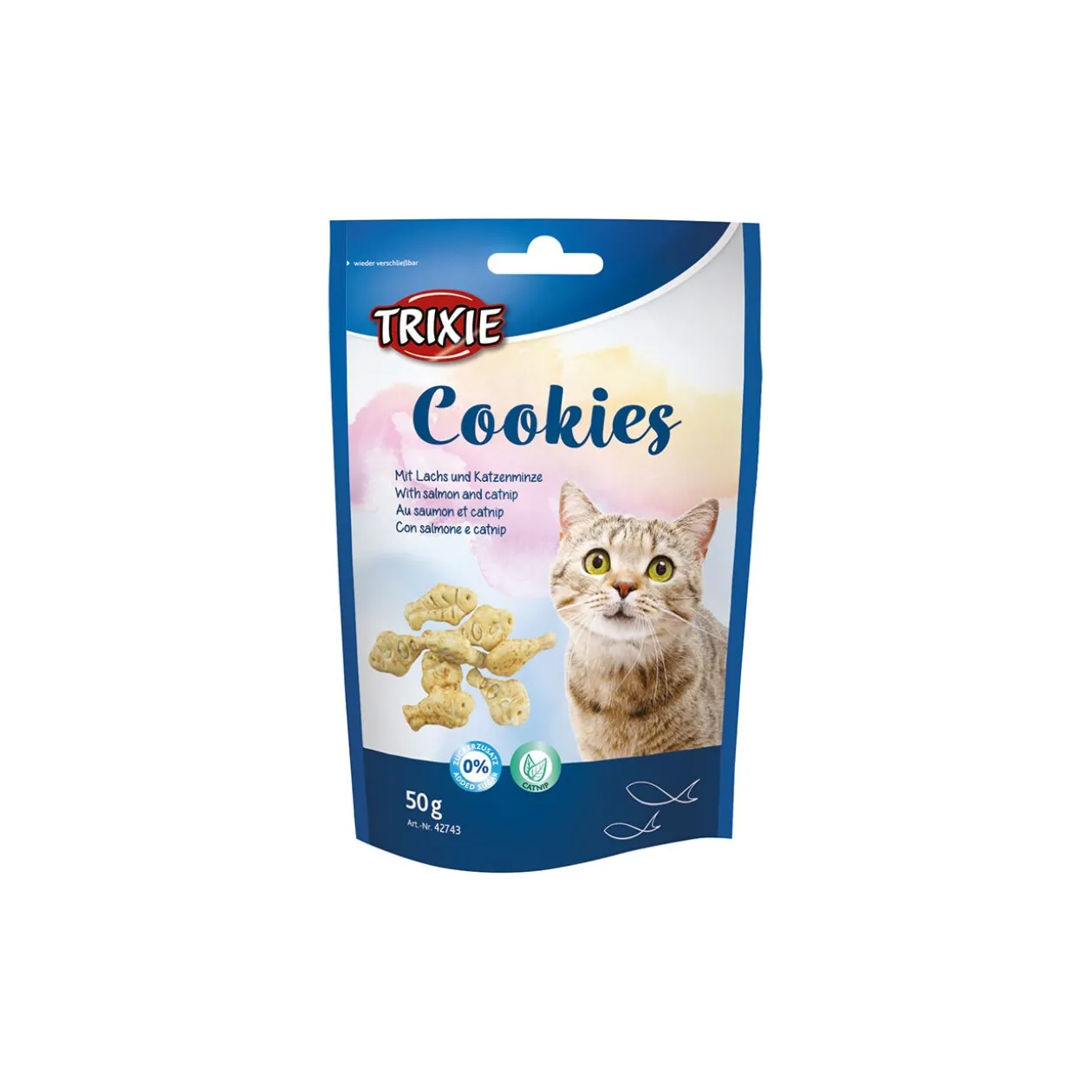 Trixie Cookies avec saumon et catnip 6x50g