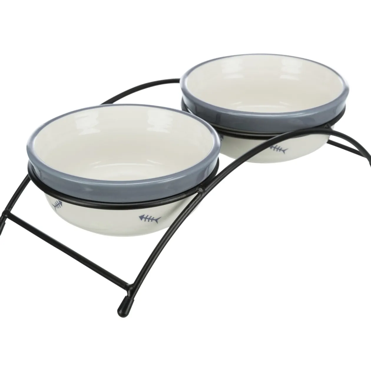 Trixie Ensemble de gamelles Eat-on-Feet de , céramique bleu/blanc