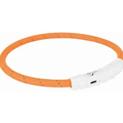 Trixie Flash anneau lumineux USB, nylon orange XS–S