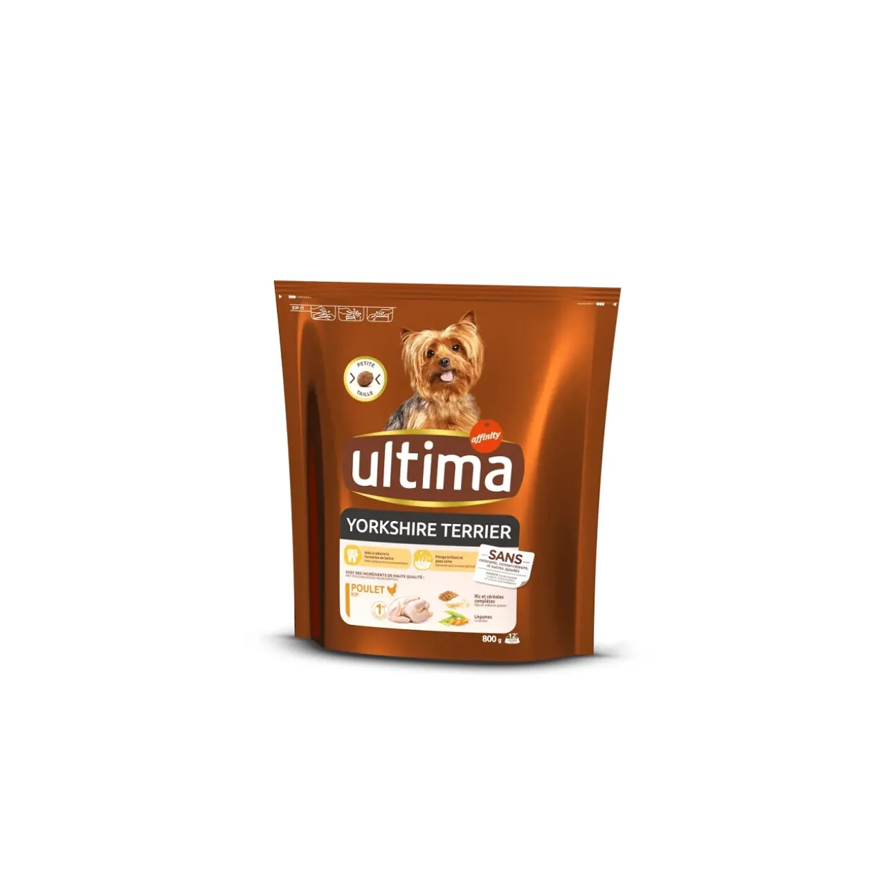Ultima Petit Yorkshire Terrier avec du Poulet 800 g