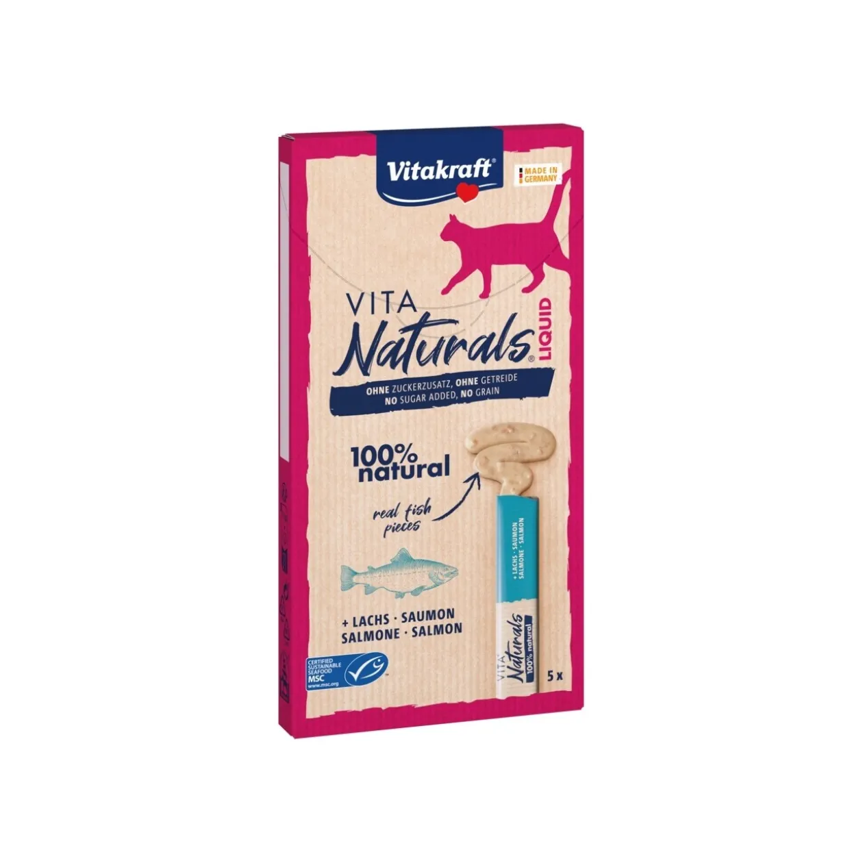 Vitakraft Naturals Liquid Snack Saumon 11x5 pcs