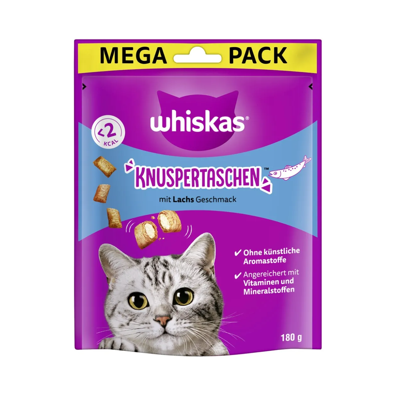 Whiskas Croquants Mega Pack poulet et fromage 180 g Saumon