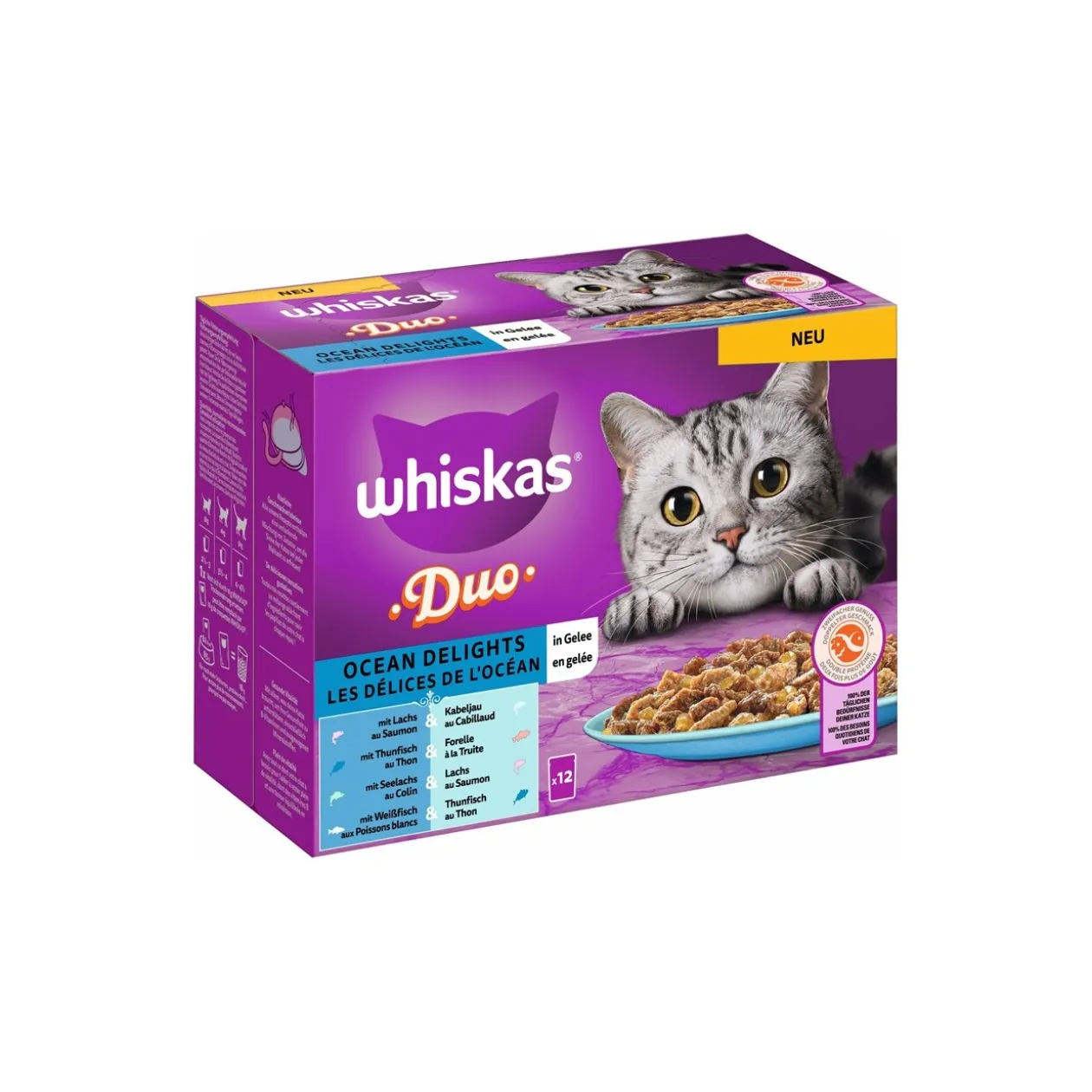 Whiskas Duo Multipack Ocean Delights en gelée 12 x 85 g