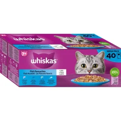 Whiskas Mega Pack 7+ sélection de poisson en gelée 40 x 85 g