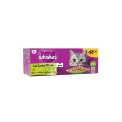 Whiskas Sachets fraîcheur La Carte Mixte en gelée 4 variétés pour chat adulte 48x85g