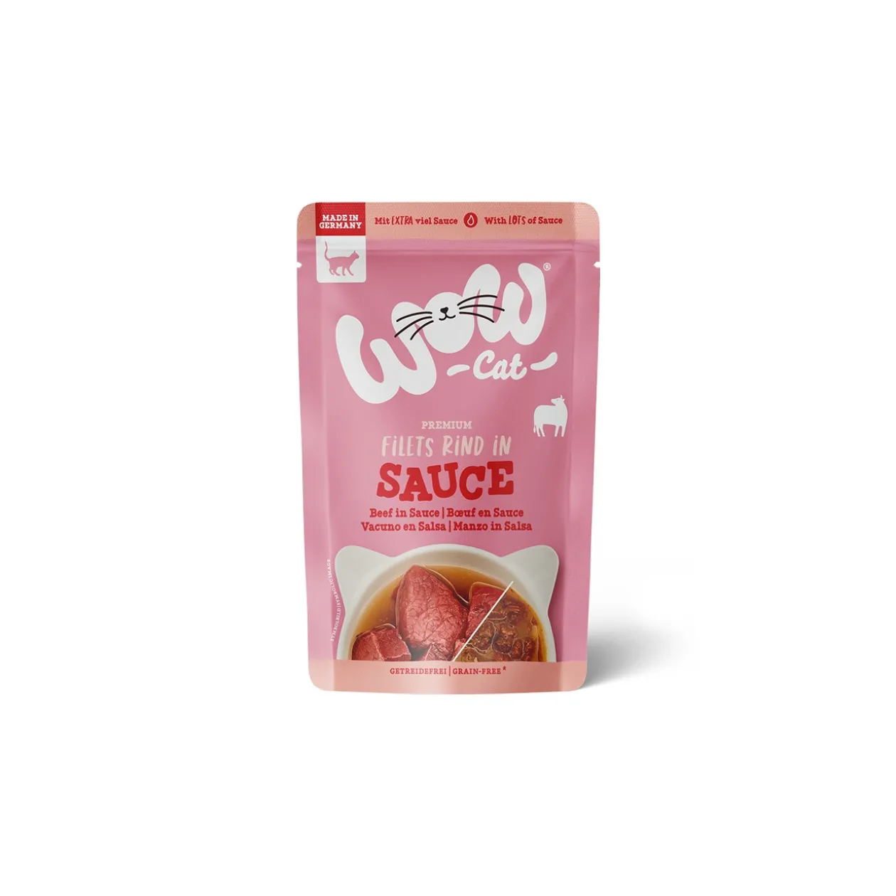 WOW nourriture humide pour chat, adulte, en sauce 8x85 g Bœuf