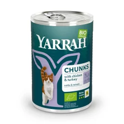 Yarrah Adult Bio Bouchées 12 x 405 g Dinde et poulet