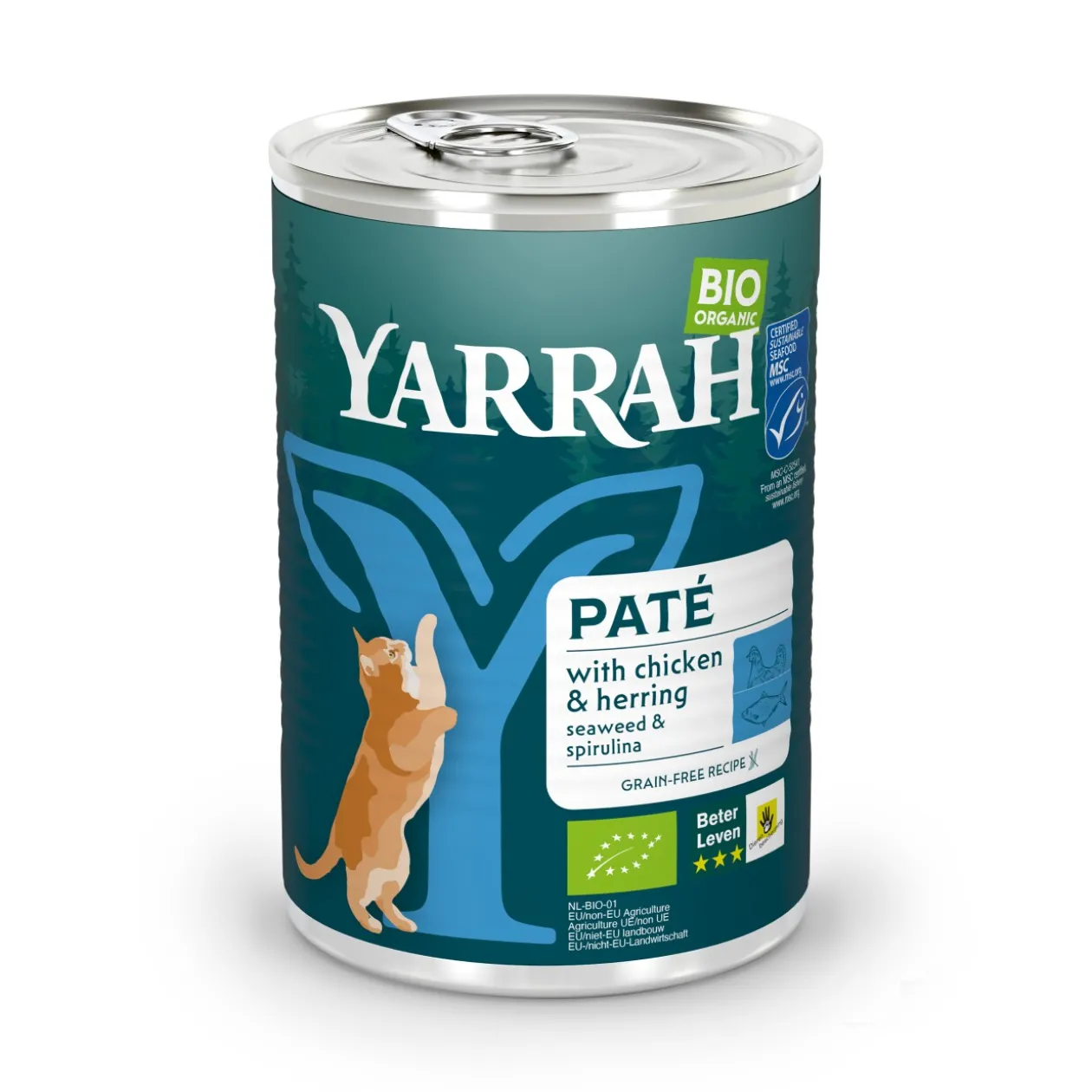 Yarrah Adult Bio Pâté 12 x 400g Poisson